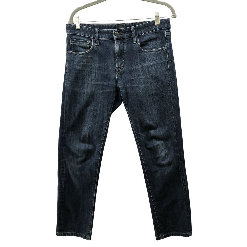 Uniqlo Skinny Fit Jeans Mens 30x27 Dark Wash Blue Stretch